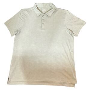 J. Crew Men's Sz Large Performance Polo Short Sleeve Pale Green Heather Pattern